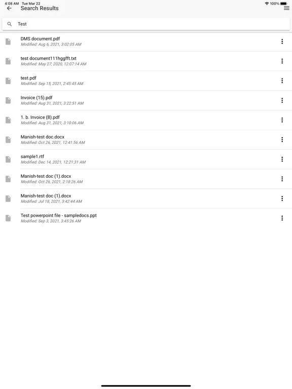 Ảnh chụp màn hình của EisenVault Companion App iPad 