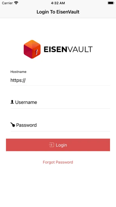Ảnh chụp màn hình của EisenVault Companion App