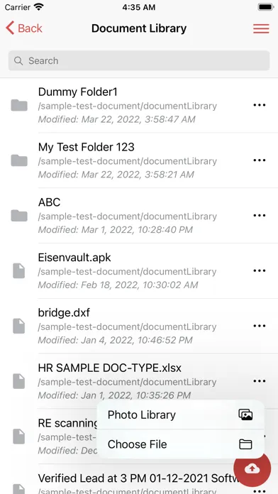 Ảnh chụp màn hình của EisenVault Companion App