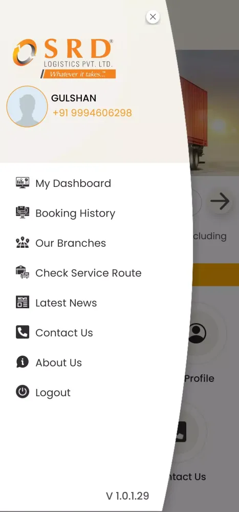 SRD Logistics (P) Ltd. Screenshots