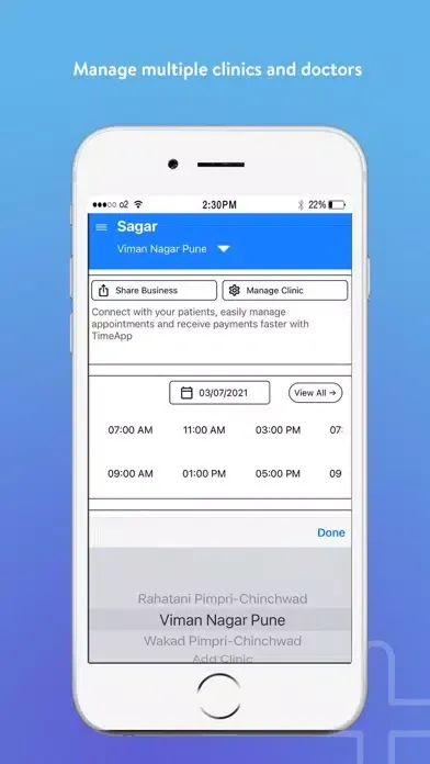 Captures d'écran de TimeApp for Doctors & Clinics