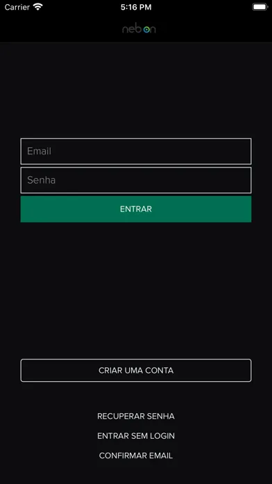 Tangkapan layar NEB ON