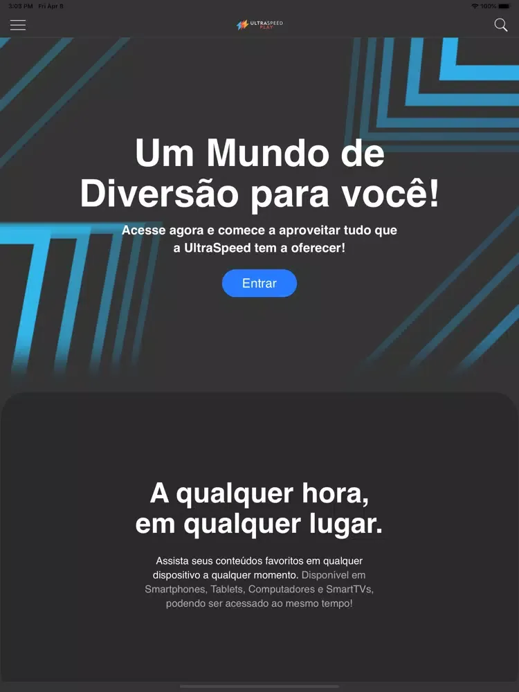 Capturas de tela do Ultraspeed play iPad 