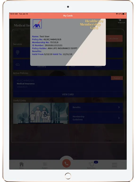 Скриншоты MyAXA Egypt iPad 