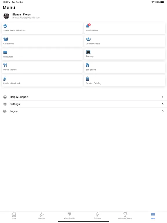 Gallo Gateway iPad 스크린샷