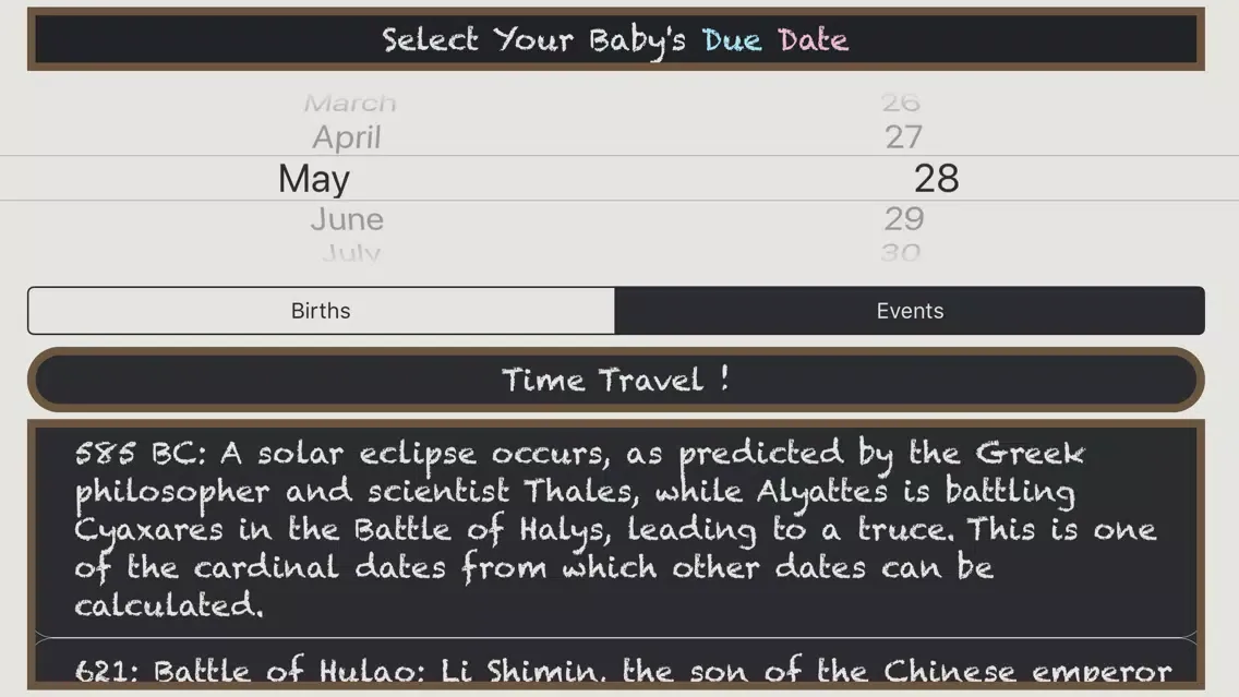 Due Dates In History স্ক্রিনশট