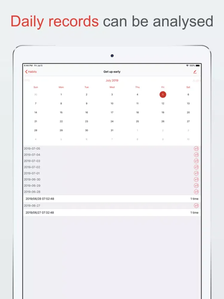 ภาพหน้าจอของ Habit Counter - habit tracker iPad 