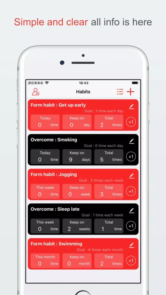 ภาพหน้าจอของ Habit Counter - habit tracker