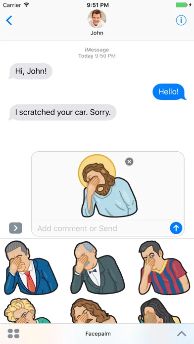 Скриншоты Facepalm stickers for iMessage by gudim