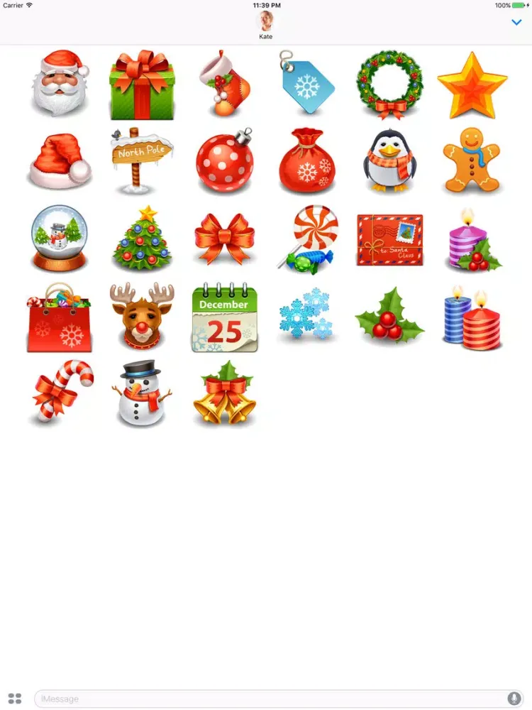 Merry Christmas (New Year) - Stickers for iMessage iPad  Ekran Görüntüleri