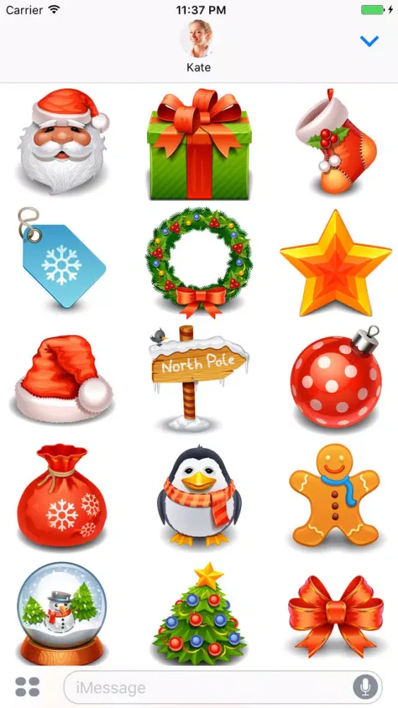 Merry Christmas (New Year) - Stickers for iMessage Ekran Görüntüleri