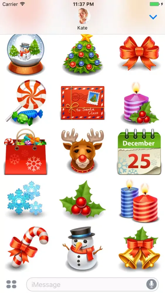 Merry Christmas (New Year) - Stickers for iMessage Ekran Görüntüleri