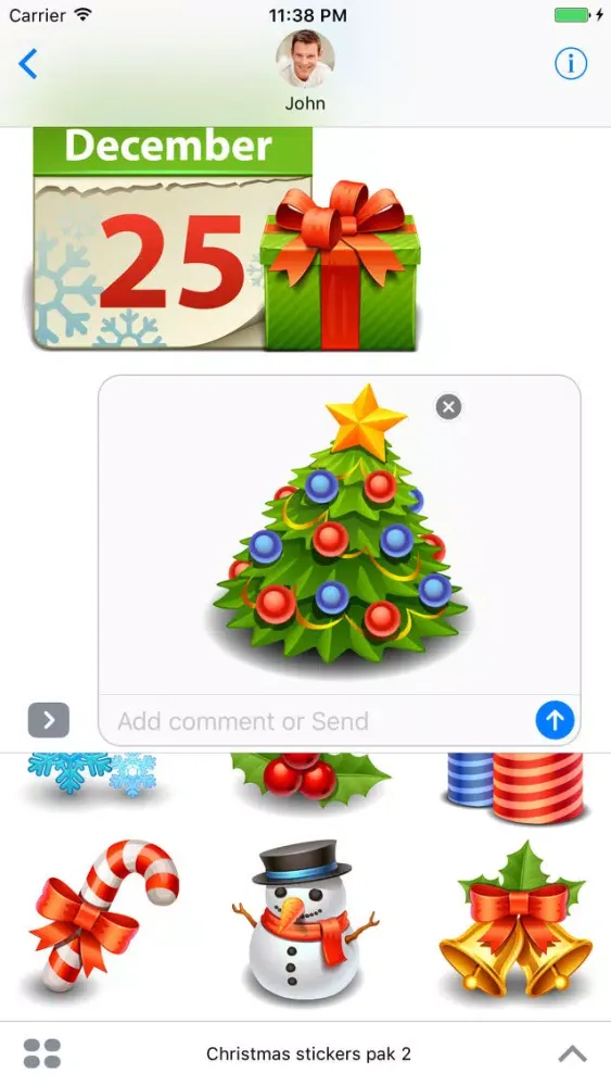 Merry Christmas (New Year) - Stickers for iMessage Ekran Görüntüleri