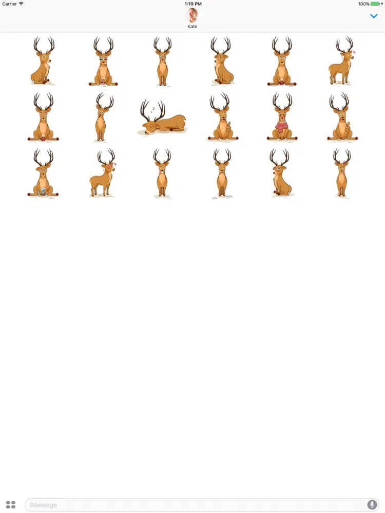 Deer - Stickers for iMessage iPad  스크린샷