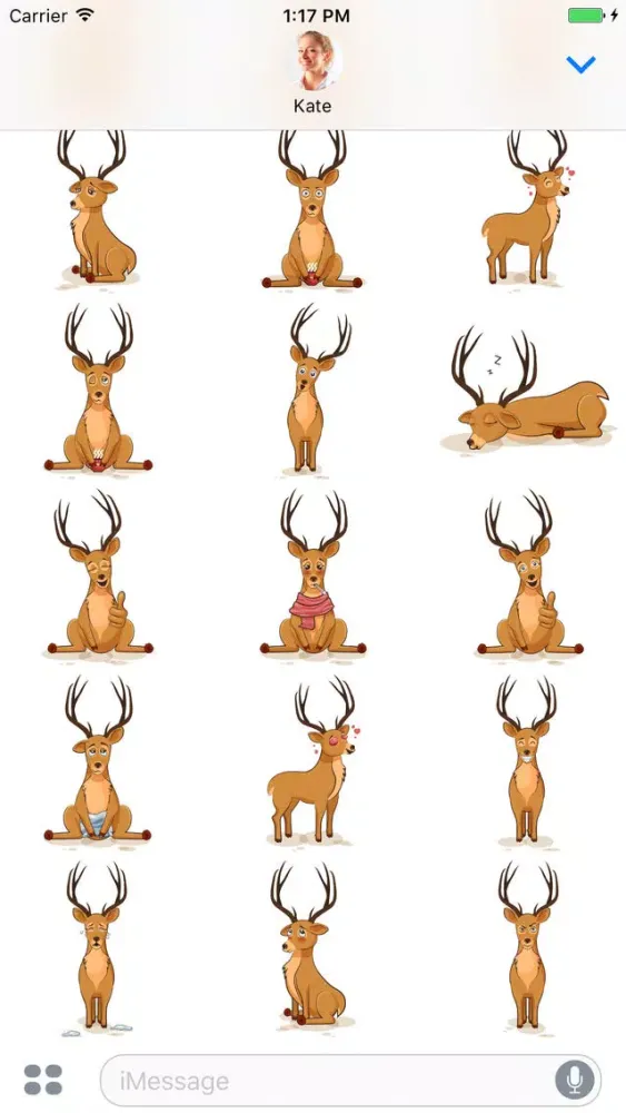 Deer - Stickers for iMessage 스크린샷