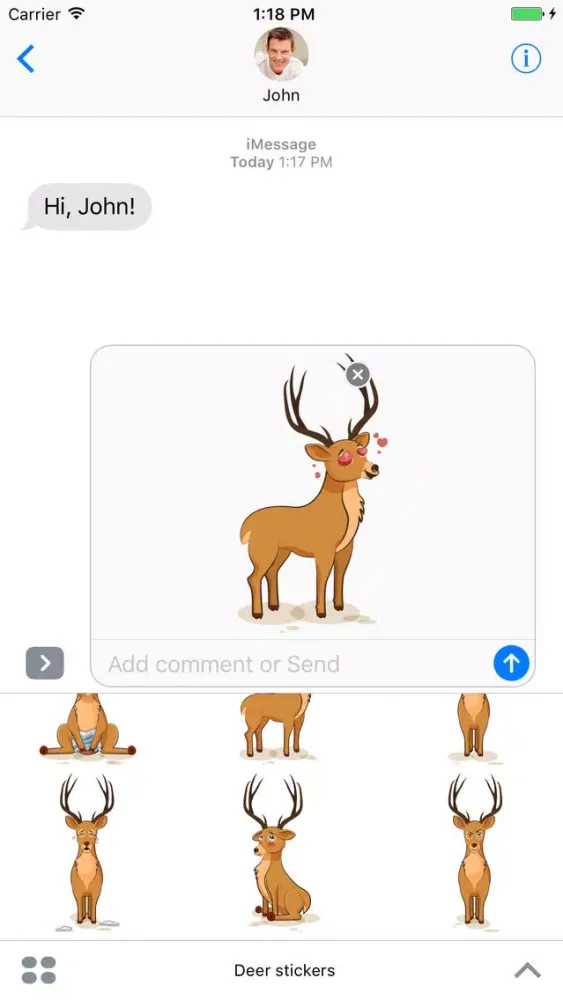 Deer - Stickers for iMessage 스크린샷