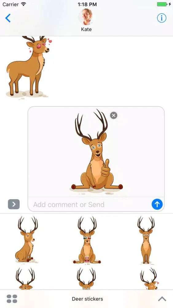 Deer - Stickers for iMessage 스크린샷