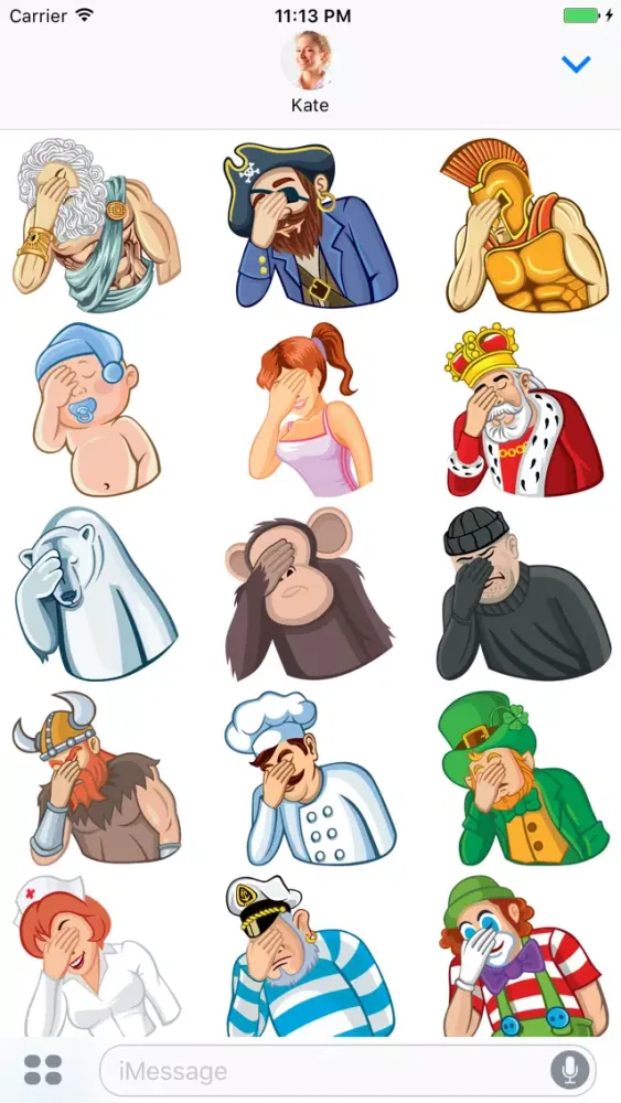 Facepalm Stickers for iMessage Ekran Görüntüleri