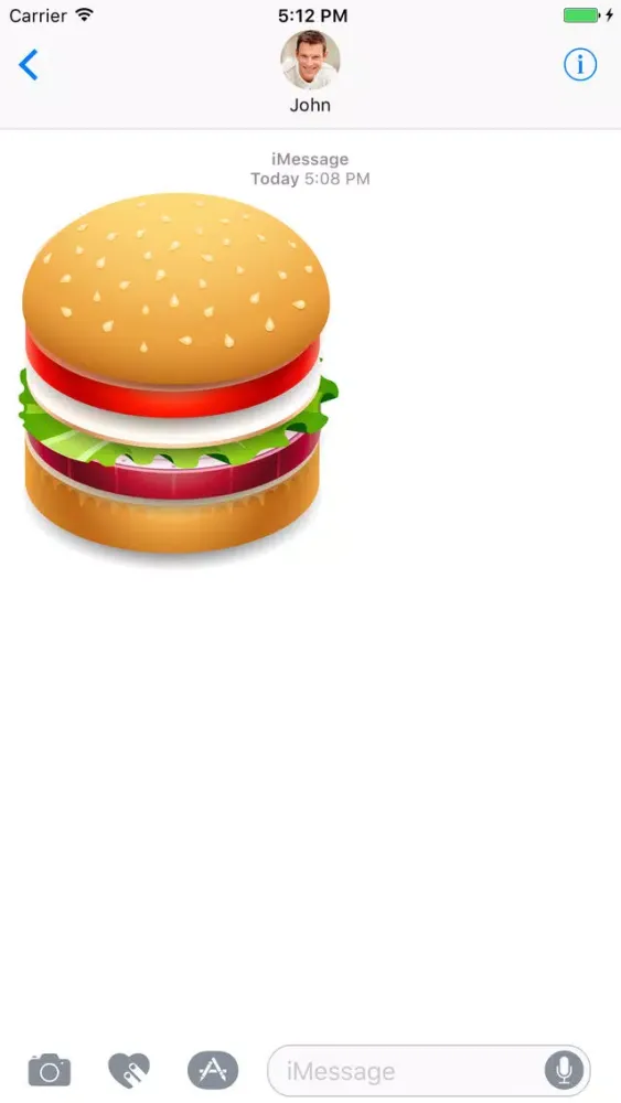 Capturas de tela do Hamburger - stickers for iMessage