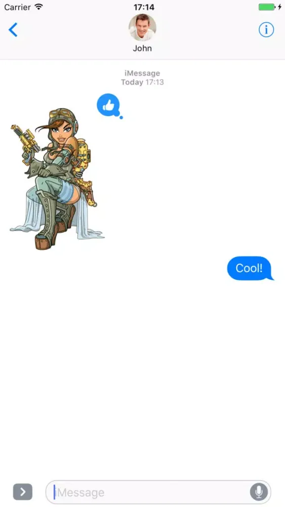 تصاویر Steampunk girls stickers for iMessage