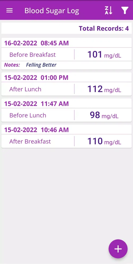 Zrzuty ekranu Diabetes - Blood Sugar Log