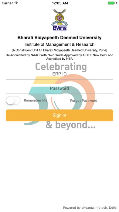 Screenshot di BVIMR Campus