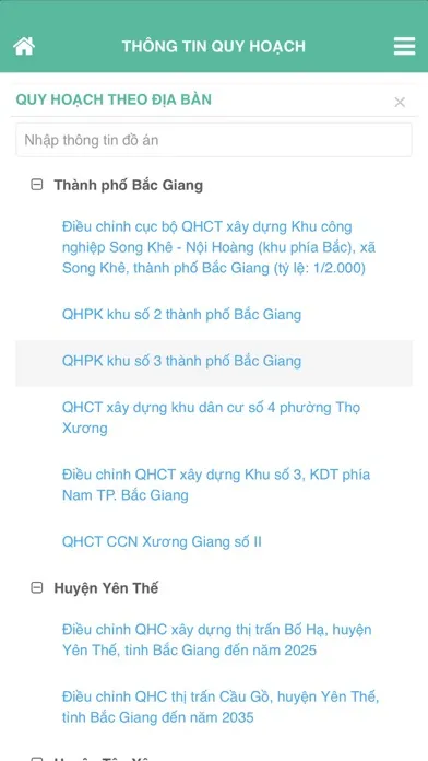 Quy hoạch Bắc Giang Ekran Görüntüleri
