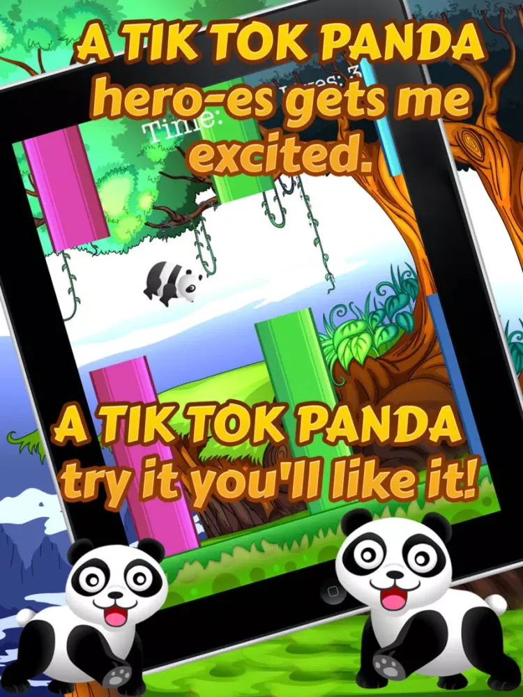 Tangkapan skrin Tik Tok Panda iPad 