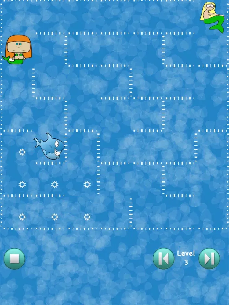 Mermaid Lost (escape from the shark) iPad  Screenshots
