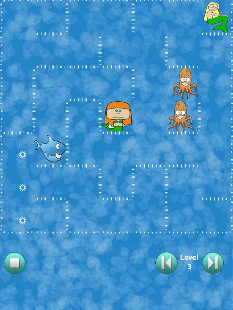 Mermaid Lost (escape from the shark) iPad  Screenshots