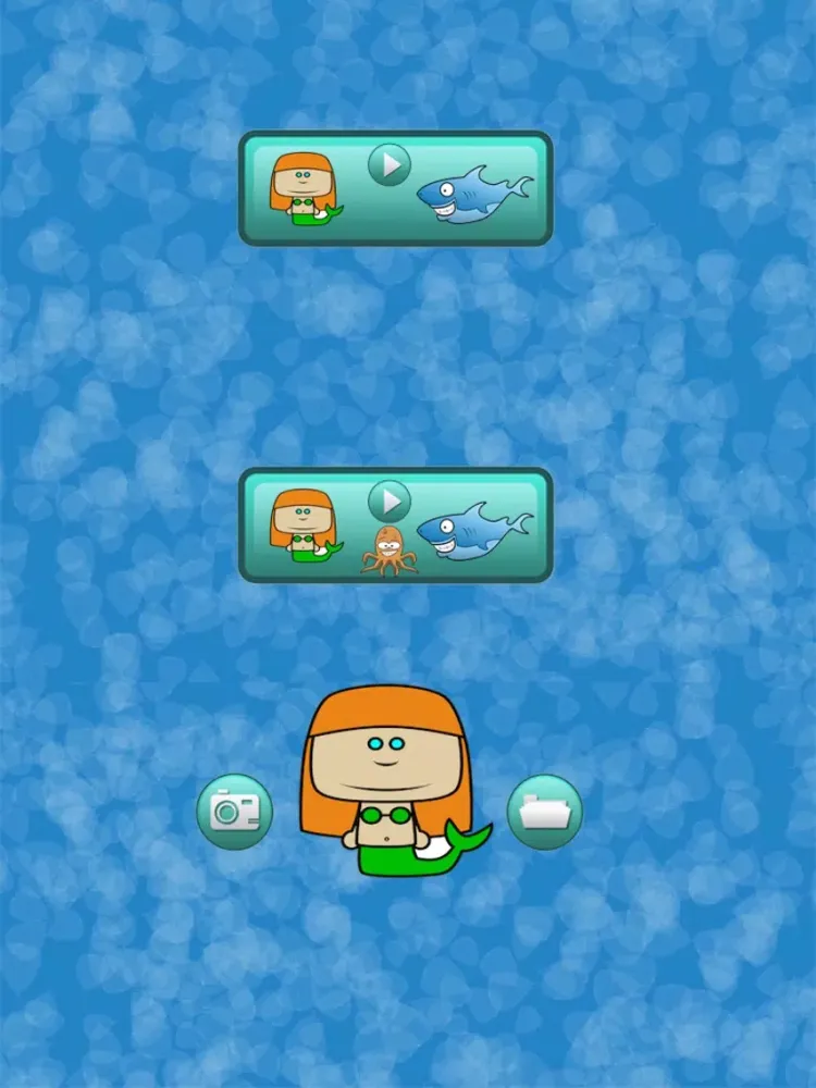 Mermaid Lost (escape from the shark) iPad  Screenshots