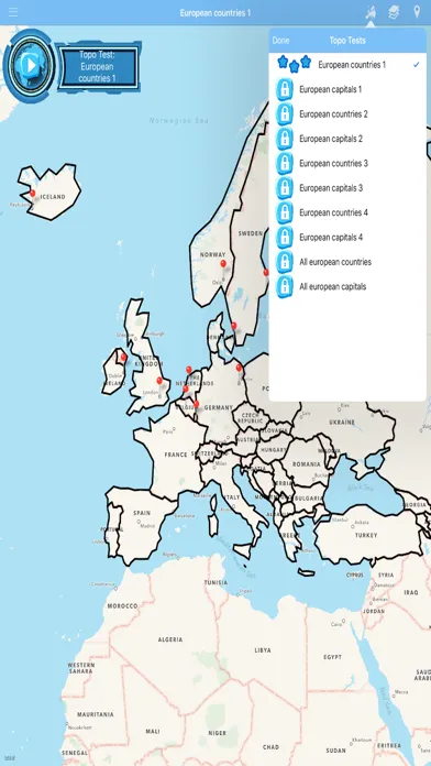 Скриншоты Topo Test Europe, topography