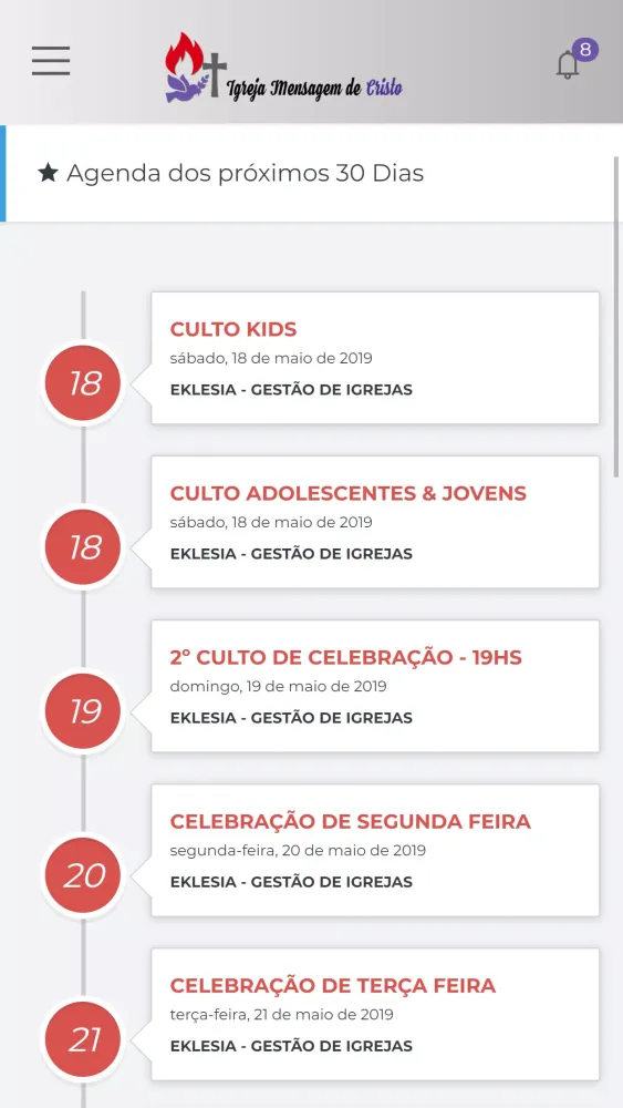 Ảnh chụp màn hình của Igreja Mensagem de Cristo