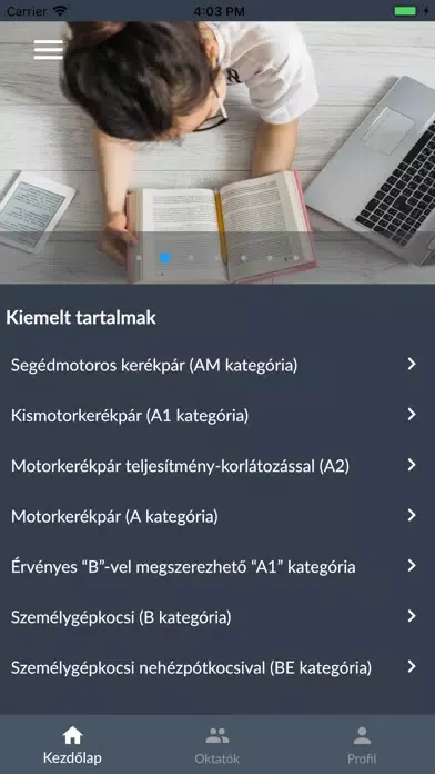 Tangkapan layar Koroknai Autósiskola