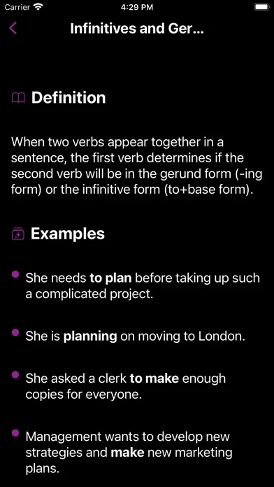 Tangkapan layar Grammar Up : 1800 Questions