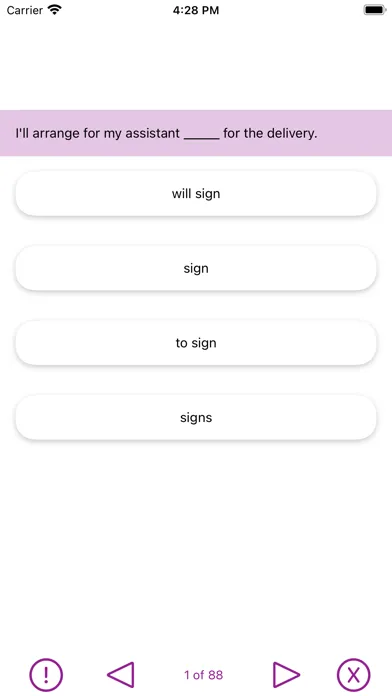 Tangkapan layar Grammar Up : 1800 Questions