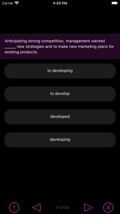 Tangkapan layar Grammar Up : 1800 Questions