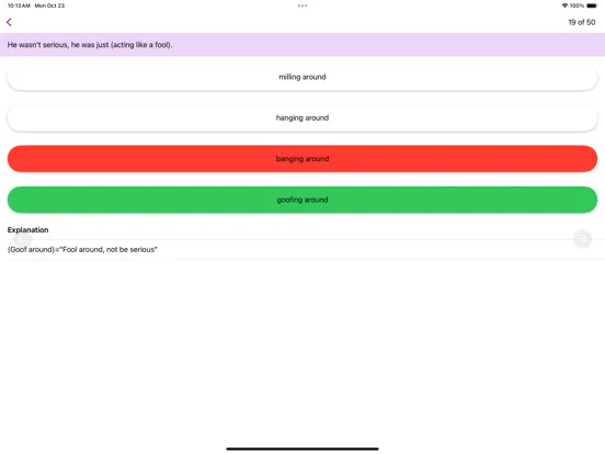 English Phrasal Verbs Lite iPad  سکرین شاٹس