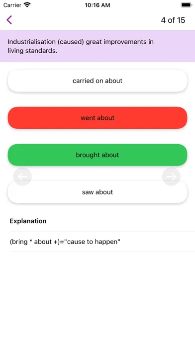 English Phrasal Verbs Lite سکرین شاٹس