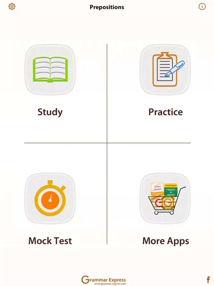 Capturas de pantalla de Grammar Express: Prepositions iPad 