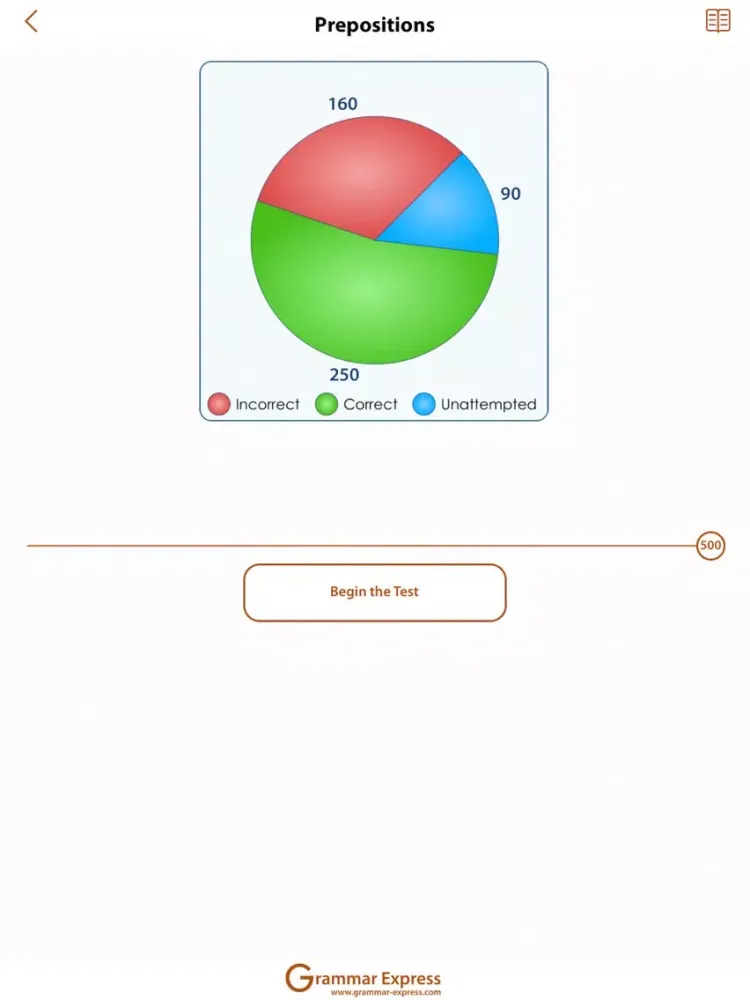 Capturas de pantalla de Grammar Express: Prepositions iPad 