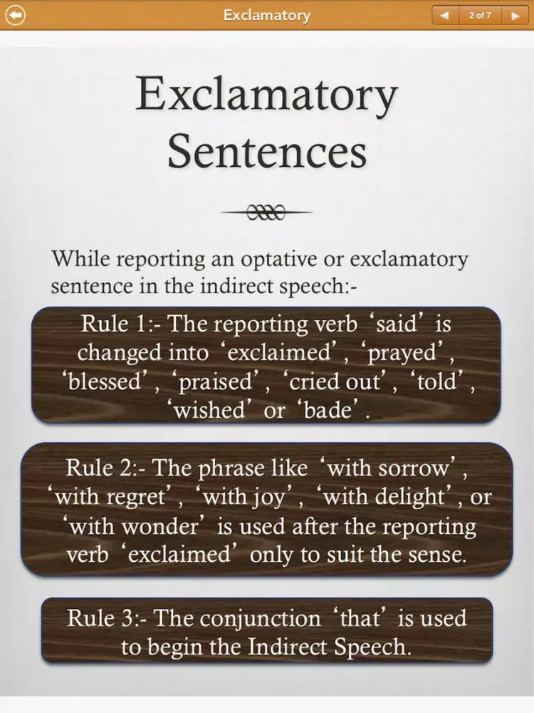 ภาพหน้าจอของ Grammar Express: Reported Speech iPad 