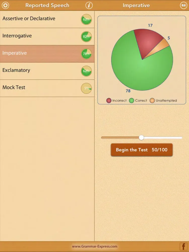 ภาพหน้าจอของ Grammar Express: Reported Speech iPad 