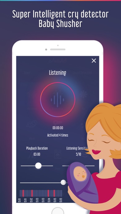 Tangkapan skrin Shush - Baby Crying Detector
