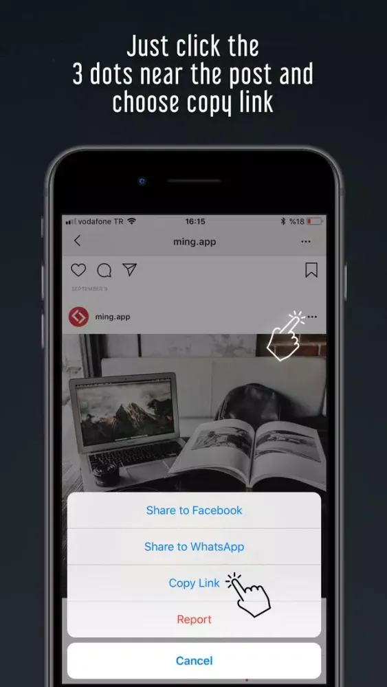 Repost for Instagram - Ming Screenshots