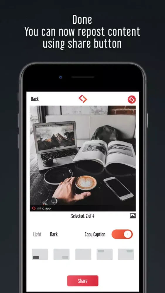 Repost for Instagram - Ming Screenshots