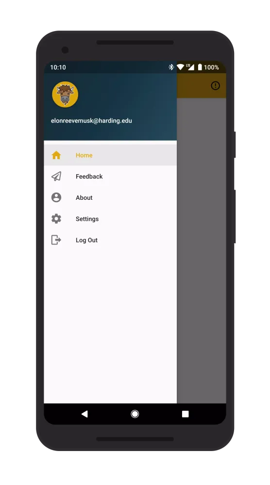 Screenshot di HU Hub