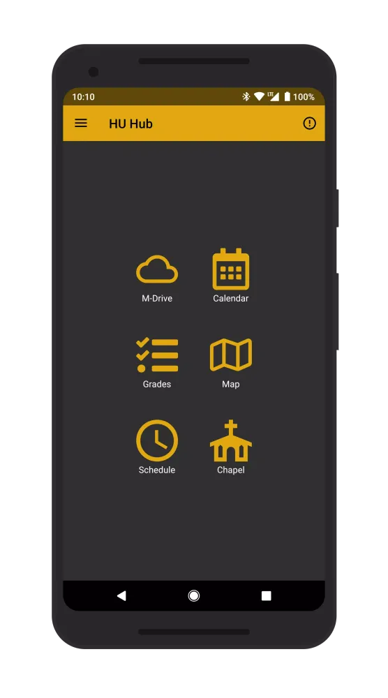 Screenshot di HU Hub