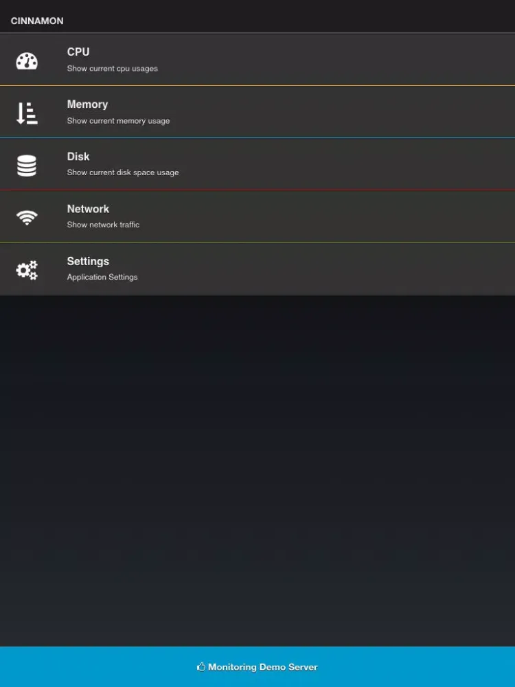 تصاویر CinnaMON A Server Monitoring Tool iPad 