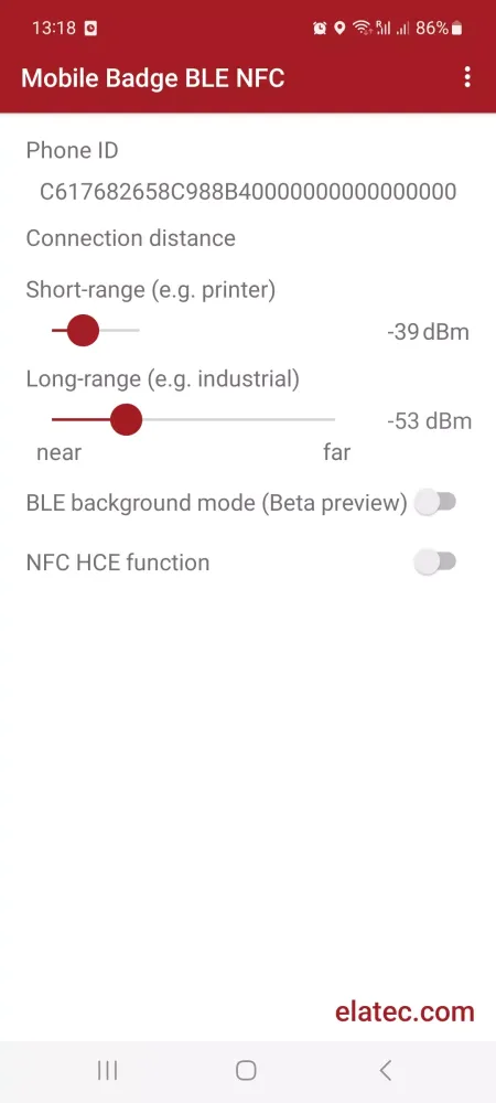 Capturas de pantalla de Mobile Badge BLE NFC
